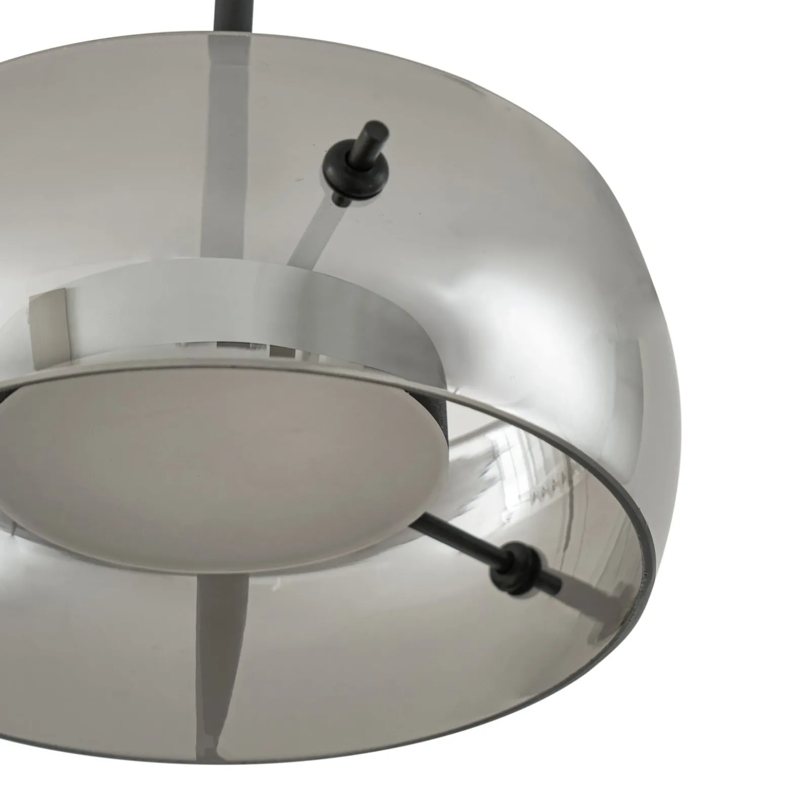 Lucande LED-riippuvalaisin Martis, musta, 3-lamppuinen, step-himmennettävä