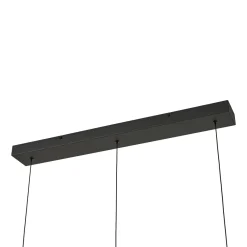 Lucande LED-riippuvalaisin Martis, musta, 3-lamppuinen, step-himmennettävä