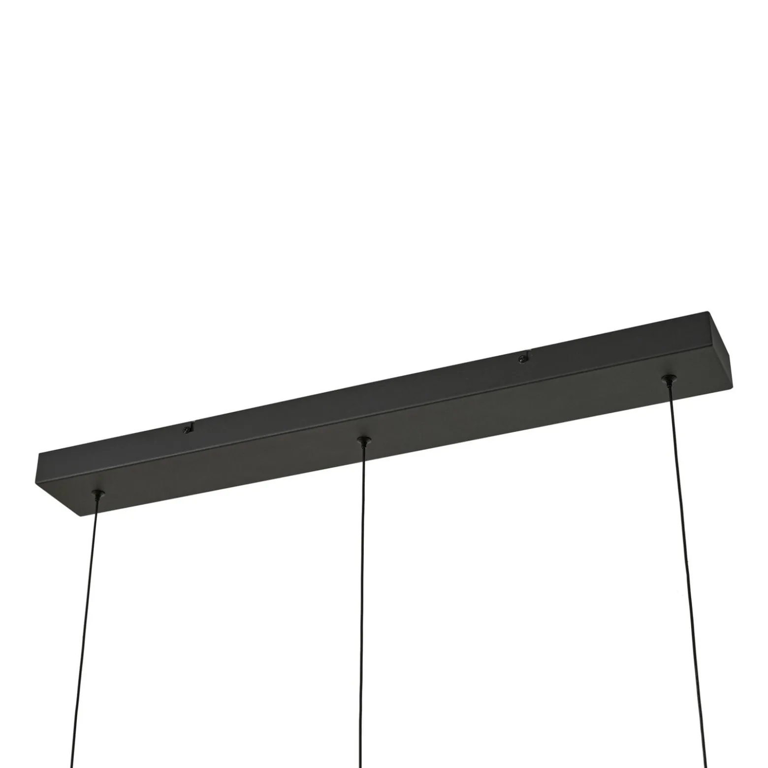 Lucande LED-riippuvalaisin Martis, musta, 3-lamppuinen, step-himmennettävä