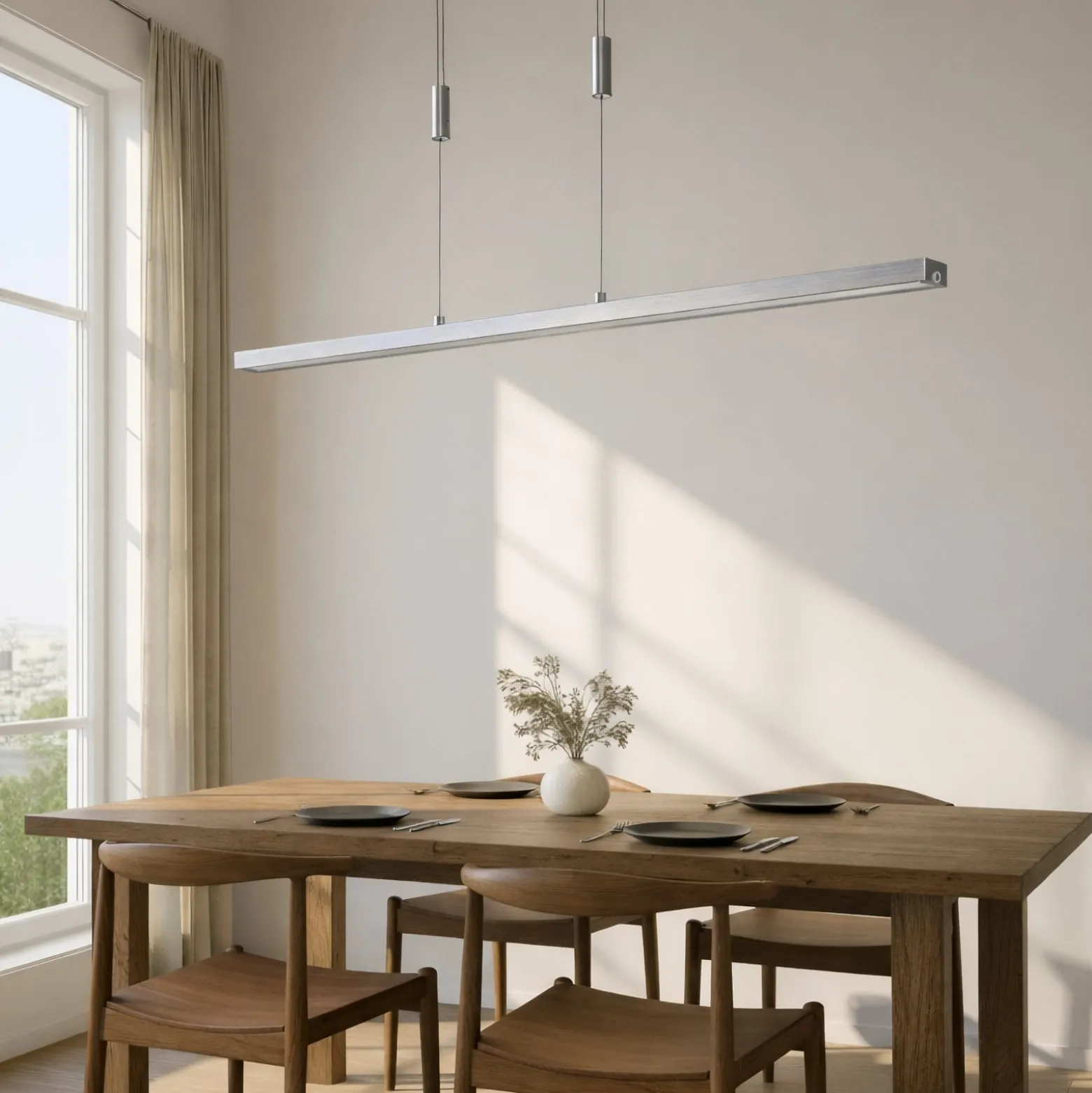 Lucande LED-riippuvalaisin Myron, kosketushimmennin, CCT, alumiini