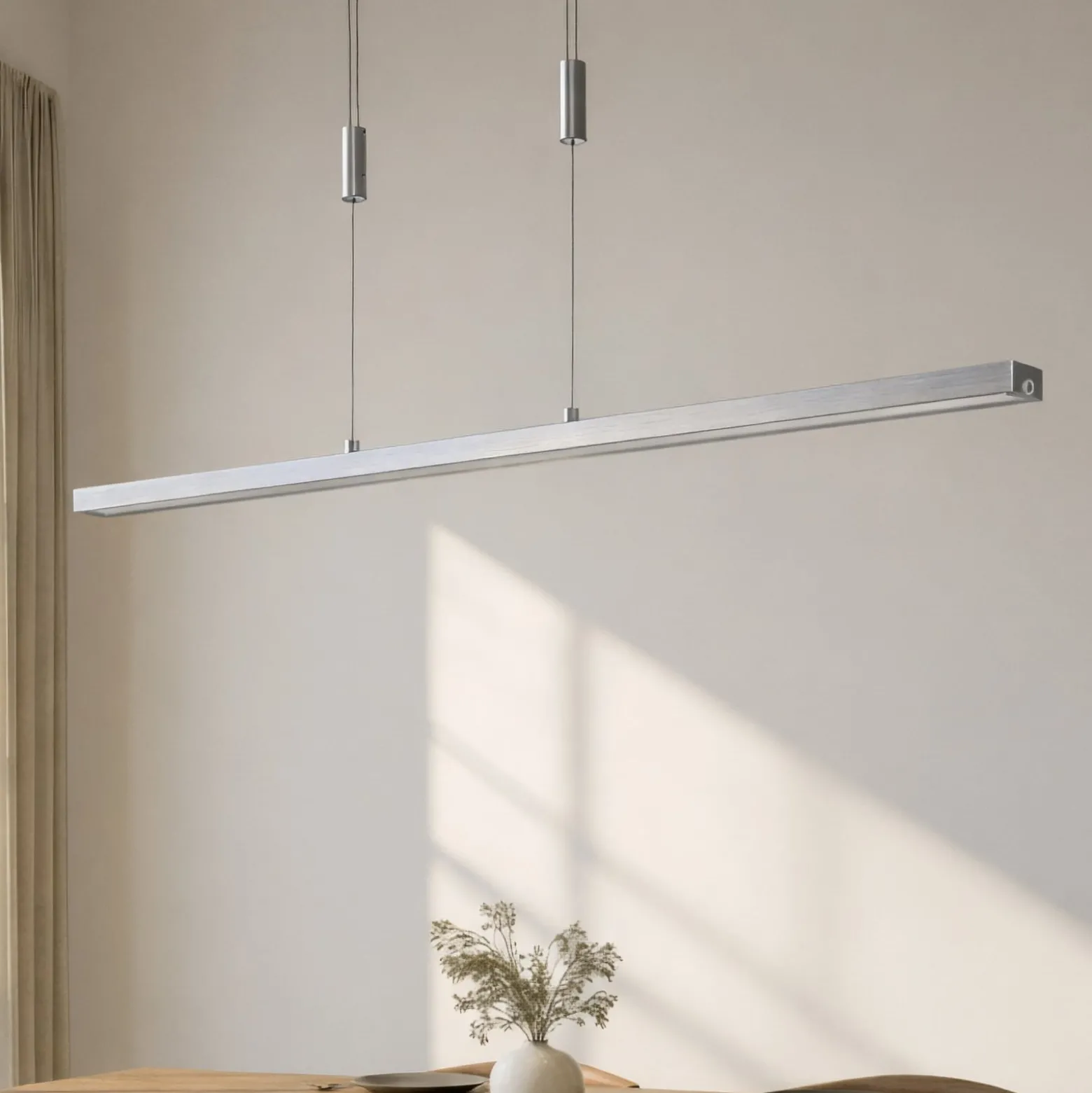 Lucande LED-riippuvalaisin Myron, kosketushimmennin, CCT, alumiini