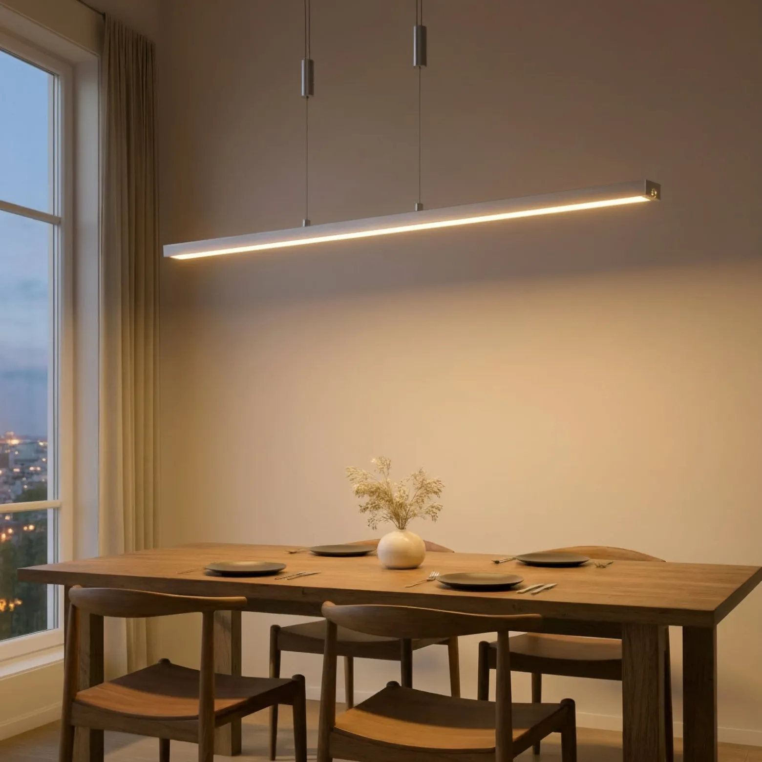 Lucande LED-riippuvalaisin Myron, kosketushimmennin, CCT, alumiini