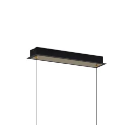 Lucande LED-riippuvalaisin Pallo, 7-lamppuinen, musta/kulta, lasi
