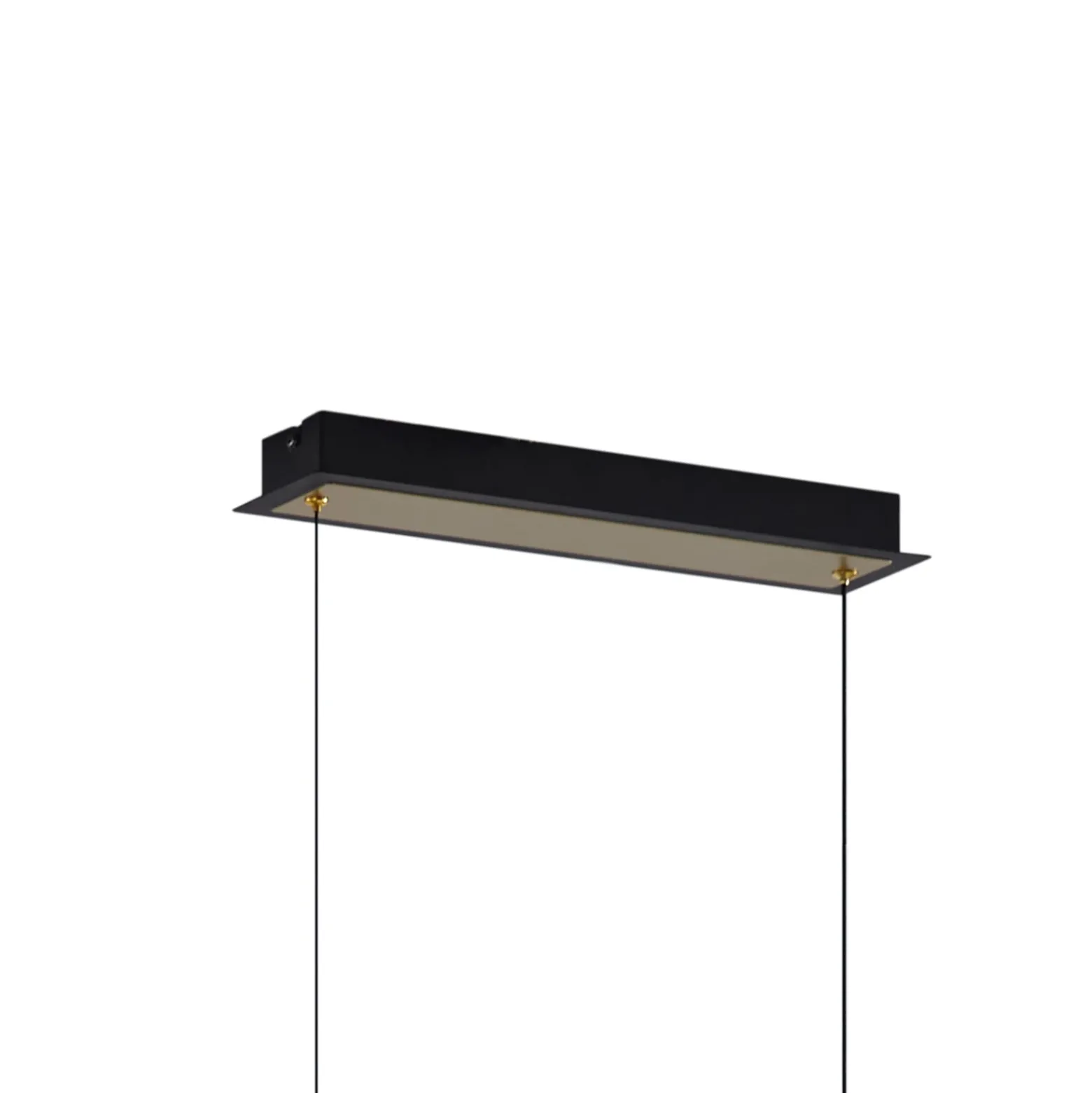 Lucande LED-riippuvalaisin Pallo, 7-lamppuinen, musta/kulta, lasi