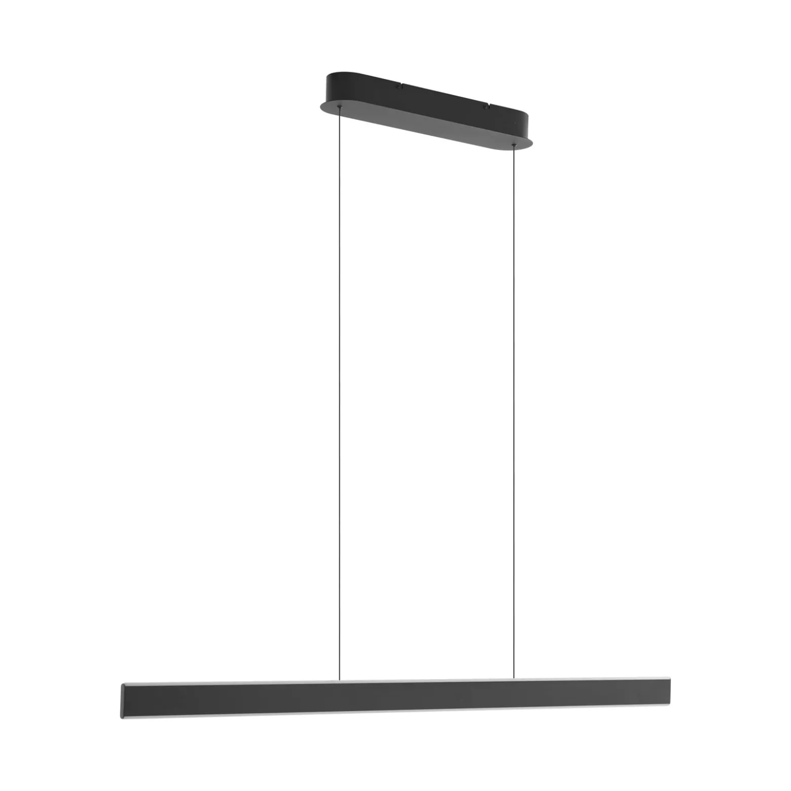 Lucande LED-riippuvalaisin Philine, pituus 121 cm mustaa rautaa
