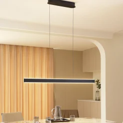 Lucande LED-riippuvalaisin Philine, pituus 121 cm mustaa rautaa