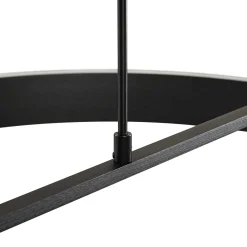 Lucande LED-riippuvalaisin Rovan, Ø 60 cm, musta, CCT, himmennettävä