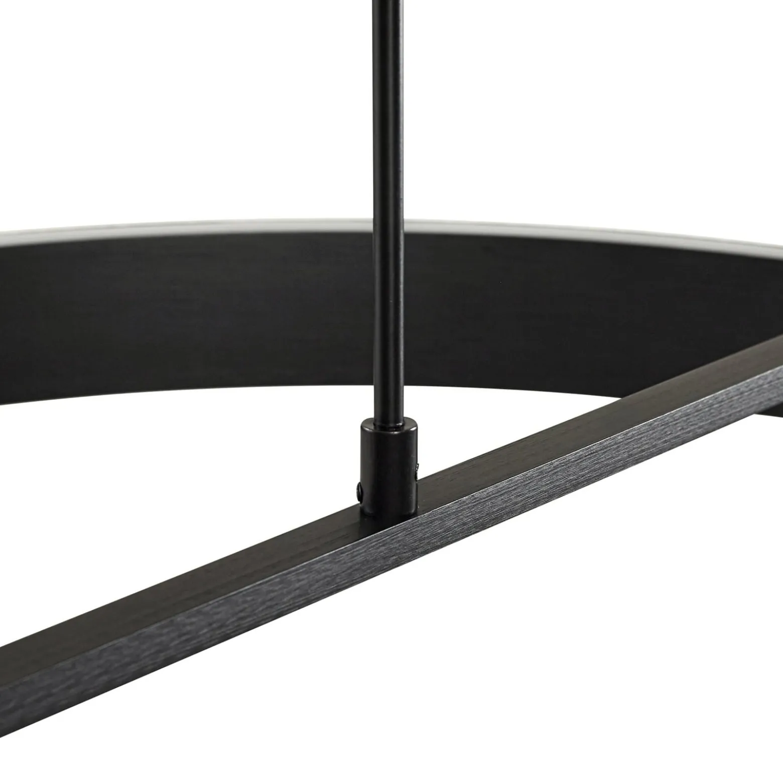 Lucande LED-riippuvalaisin Rovan, Ø 60 cm, musta, CCT, himmennettävä