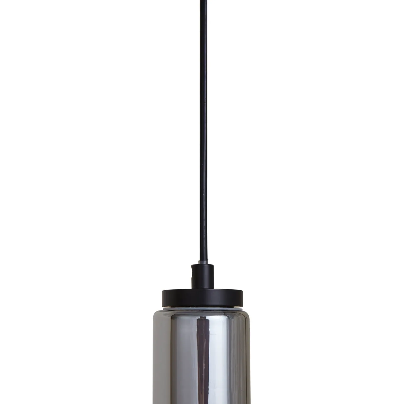 Lucande LED-riippuvalaisin Savete, savunharmaa, lasi, Ø 12 cm