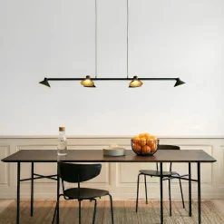 Lucande LED-riippuvalaisin Steve, musta, 113 cm, 6-lamppuinen, himmennettävä