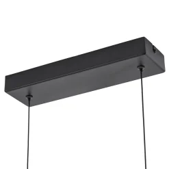 Lucande LED-riippuvalaisin Steve, musta, 113 cm, 6-lamppuinen, himmennettävä