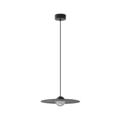 Lucande LED-riippuvalaisin Tethrion, musta, alumiini, Ø 40 cm