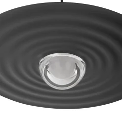 Lucande LED-riippuvalaisin Tethrion, musta, alumiini, Ø 40 cm