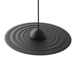 Lucande LED-riippuvalaisin Tethrion, musta, alumiini, Ø 40 cm