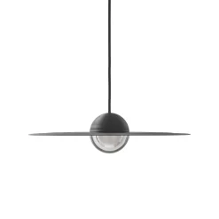 Lucande LED-riippuvalaisin Tethrion, musta, alumiini, Ø 40 cm