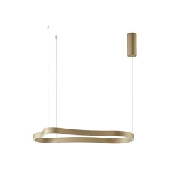 Lucande LED-riippuvalaisin Vikali, kulta, CCT, himmennettävä, 90x45 cm