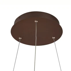 Lucande LED-riippuvalaisin Yonam, Ø 60 cm, 1-lamppuinen, ruskea, CCT