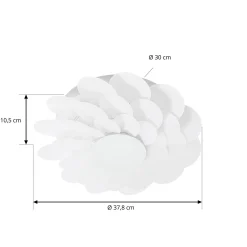 Lucande LED-seinävalaisin Bloem, halkaisija 40 cm, valkoinen, 3-portainen