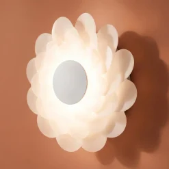 Lucande LED-seinävalaisin Bloem, halkaisija 40 cm, valkoinen, 3-portainen