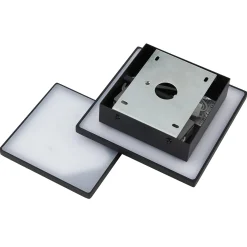 Lucande LED-seinävalaisin Elrik, musta, 27 cm korkea, metallia