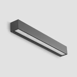 Lucande LED-seinävalaisin Lengo, 50 cm, antrasiitti, alas, 3 000 K