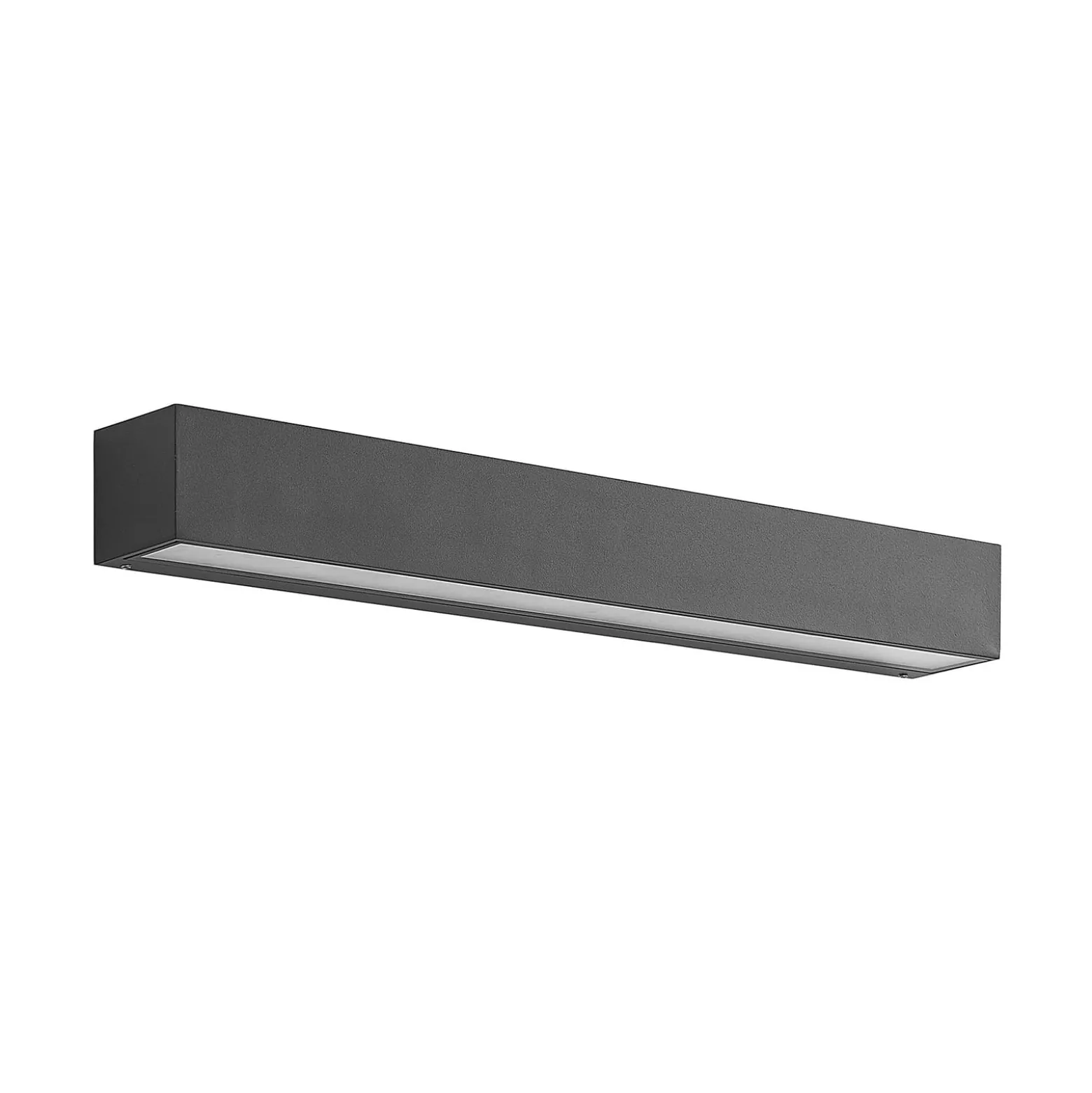 Lucande LED-seinävalaisin Lengo, 50 cm, antrasiitti, alas, 3 000 K