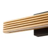 Lucande LED-seinävalaisin Lieske, 40 cm, puu, musta