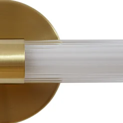 Lucande LED-seinävalaisin Melisa, kulta, 90 cm, CCT, IP44