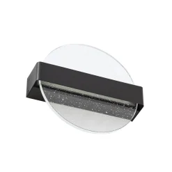 Lucande LED-seinävalaisin Narkelo, musta/kirkas, CCT, IP44