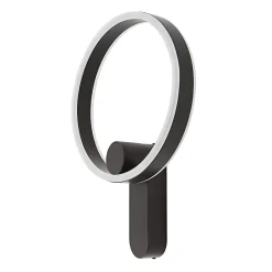 Lucande LED-seinävalaisin Yekta, suora, musta, himmennettävä