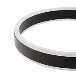 Lucande LED-seinävalaisin Yekta, suora, musta, himmennettävä
