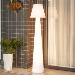Lucande LED-terassivalaisin Gauri, valkoinen, 153 cm, IP44