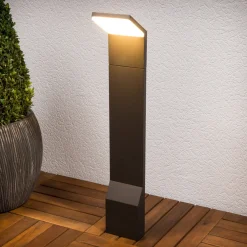 Lucande LED-tievalaisin Nevio, 60 cm, antrasiitti, metallia