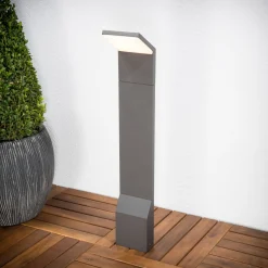 Lucande LED-tievalaisin Nevio, 60 cm, antrasiitti, metallia