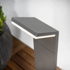 Lucande LED-tievalaisin Nevio, 60 cm, antrasiitti, metallia