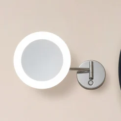 Lucande LED turhamaisuuspeili Fyria, kromi, teräs, CCT