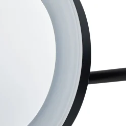 Lucande LED turhamaisuuspeili Fyria, musta, teräs, CCT