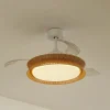 Lucande LED-tuuletin Lineta, valkoinen, köysi, Ø 103 cm, hiljainen