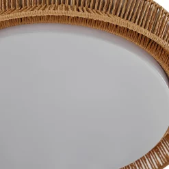 Lucande LED-tuuletin Lineta, valkoinen, köysi, Ø 103 cm, hiljainen