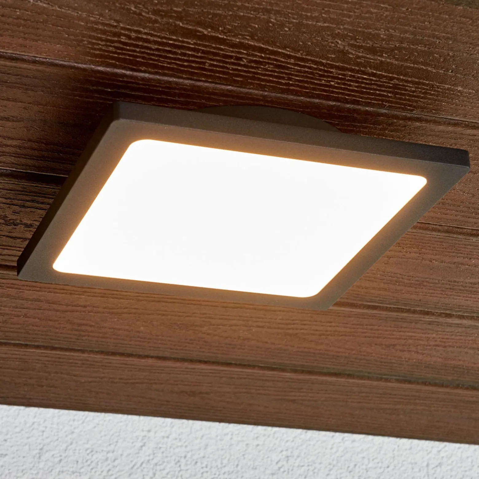 Lucande LED ulkokattovalaisin Mabella, 23 cm, antrasiittia