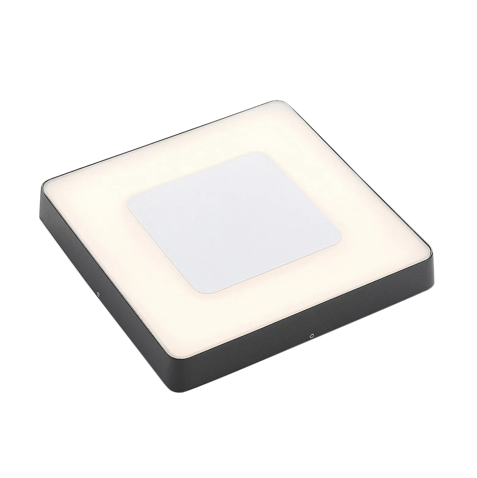 Lucande LED ulkokattovalaisin Sora, kulmikas, anturi, IP54
