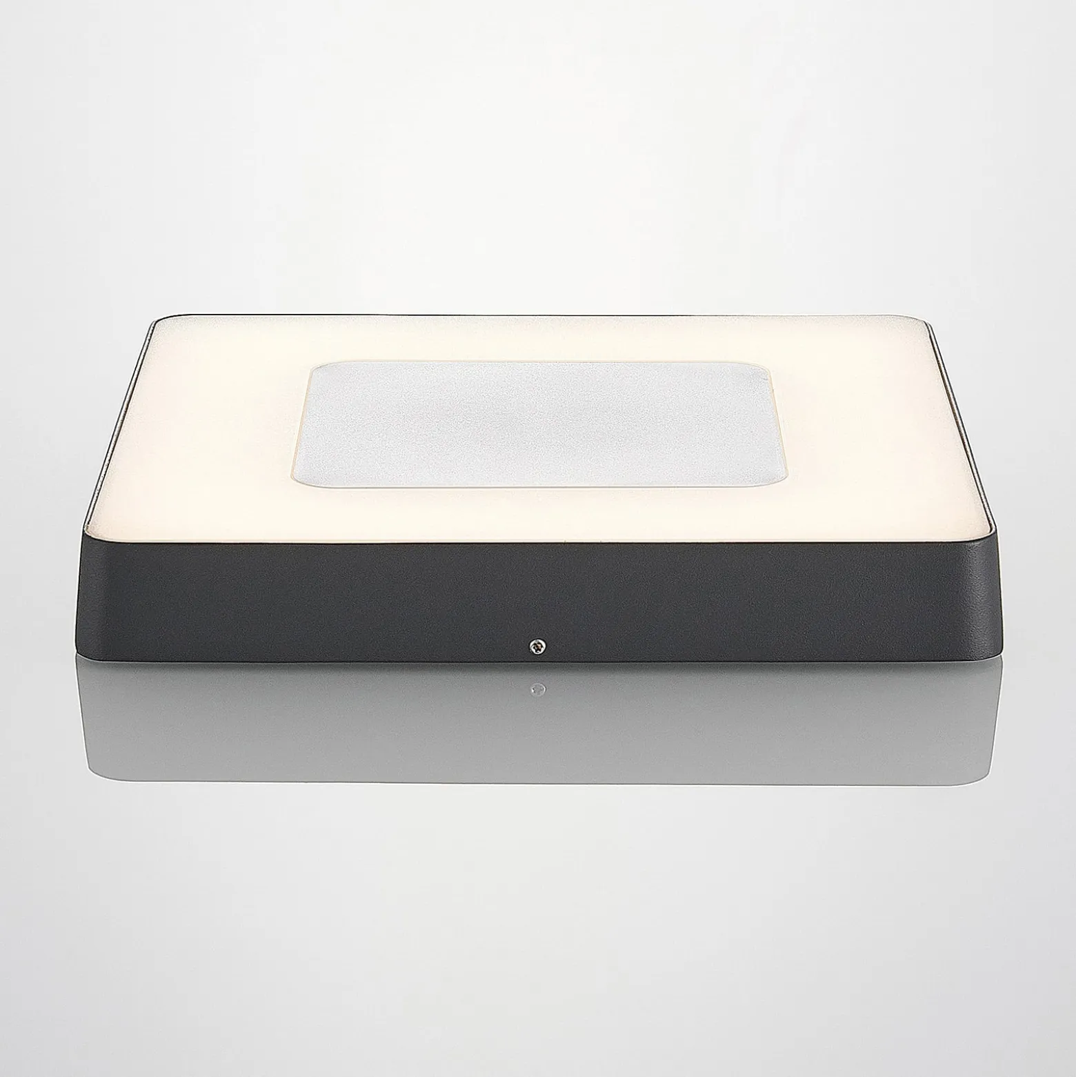 Lucande LED ulkokattovalaisin Sora, kulmikas, anturi, IP54