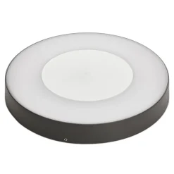 Lucande LED-ulkokattovalaisin Sora, pyöreä, anturi, IP54