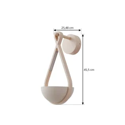 Lucande LED-ulkoseinälamppu Florka, betoni, kukkakori, IP54