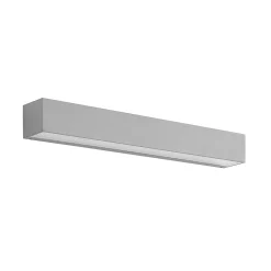 Lucande LED-ulkoseinälamppu Lengo, 50 cm, hopea, alas, 3 000 K
