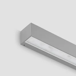 Lucande LED-ulkoseinälamppu Lengo 50 cm, hopea, valo ylös/alas, 3 000 K