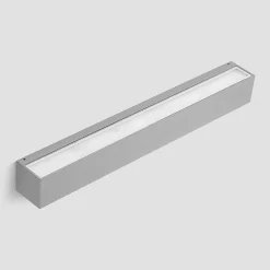Lucande LED-ulkoseinälamppu Lengo 50 cm, hopea, valo ylös/alas, 3 000 K