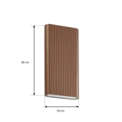 Lucande LED-ulkoseinälamppu Raija, tummanruskea, korkeus 40 cm, CCT