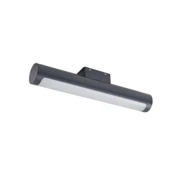 Lucande LED-ulkoseinälamppu Tuberia, antrasiitti, metalli, Ø 7 cm