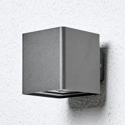 Lucande LED-ulkoseinävalaisin Aaron, antrasiitti, IP54, ylös/alasvalo